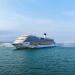 A Chinese cruise ship carrying 4,600 passengers has set off on its maiden voyage